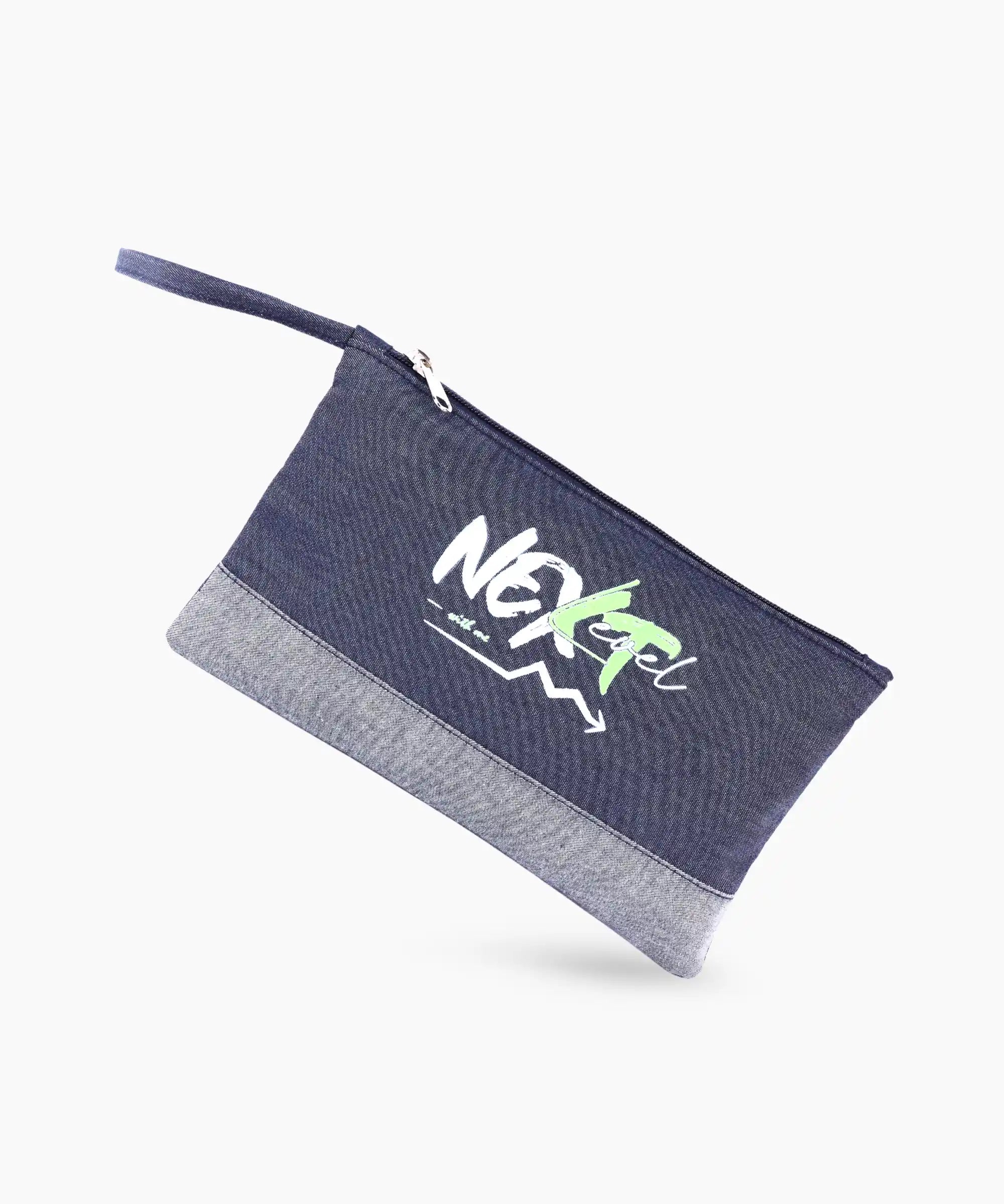 Denim Zipper Pouch for Women & Men, Multipurpose Travel Organizer, Stationery Bag, Cosmetic Bag, Clutch Wallet, Premium Jeans Fabric, Lightweight & Durable Main image