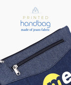 Unisex Denim Sling Bag for Men & Women Crossbody Side Bag with Adjustable Removable Strap Multiple Zipper Pockets Lightweight Travel Casual Daily Use Bag Blue
