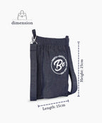 Unisex Denim Sling Bag for Men & Women Crossbody Side Bag with Adjustable Strap Main Zipper Pocket Front Pocket Lightweight Travel Casual Daily Use Bag Blue